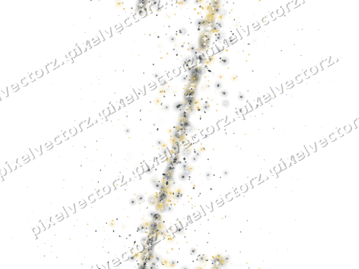 Nahtloses Glitzerband aus Sternen und Funken auf transparentem Grund