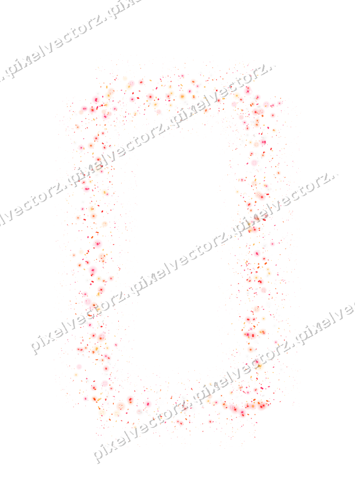 Nahtloser Glitzerrahmen aus Funken und Rauten auf transparentem Grund
