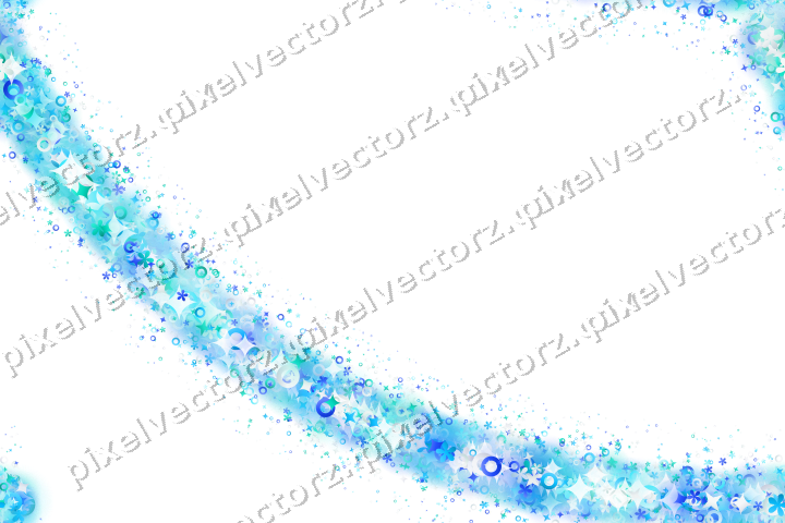 Nahtloser Glitzerbogen aus Sternen und Funken auf transparentem Grund