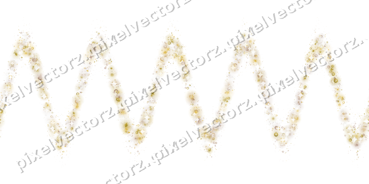 Nahtlose Glitzerwelle in Bernstein auf transparentem Grund