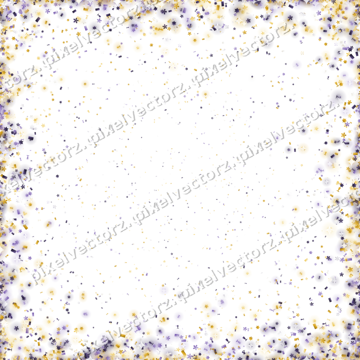Nahtlose Glitzervignette in Bernstein auf transparentem Grund