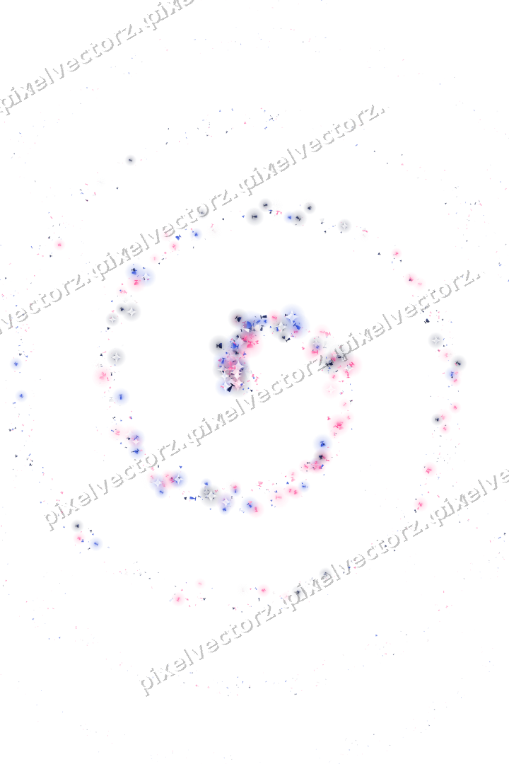 Nahtlose Glitzerspirale in Rosa und Blau auf transparentem Grund