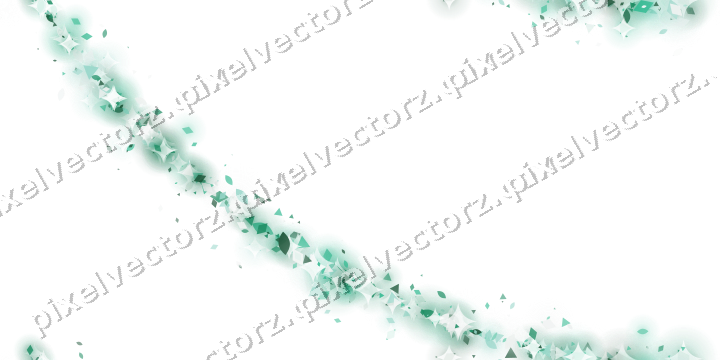Nahtloser Glitzerbogen aus Tropfen und Rauten auf transparentem Grund