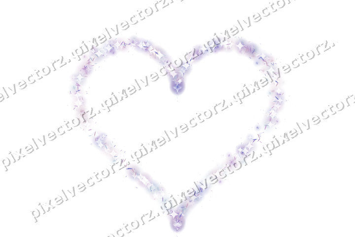 Nahtloses Glitzerherz aus Splittern in Violett auf transparentem Grund