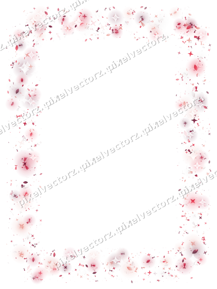 Nahtloser Glitzerrahmen in Rosa und Rot auf transparentem Grund