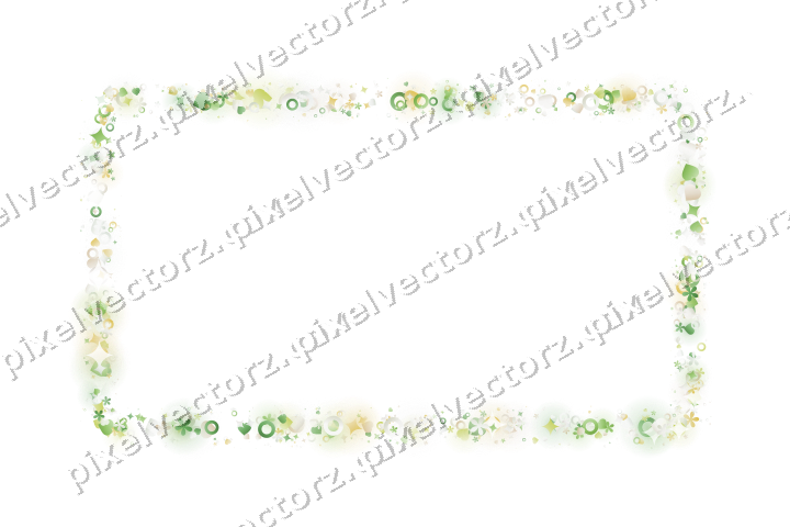 Nahtloser Glitzerrahmen aus Funken und Herzen auf transparentem Grund