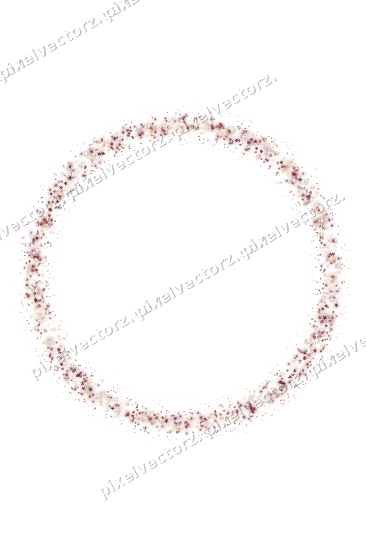 Nahtloser Glitzerkranz aus Blüten auf transparentem Grund