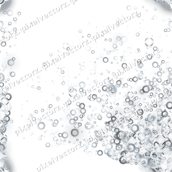 Nahtloser Glitzerfächer aus Ringen auf transparentem Grund