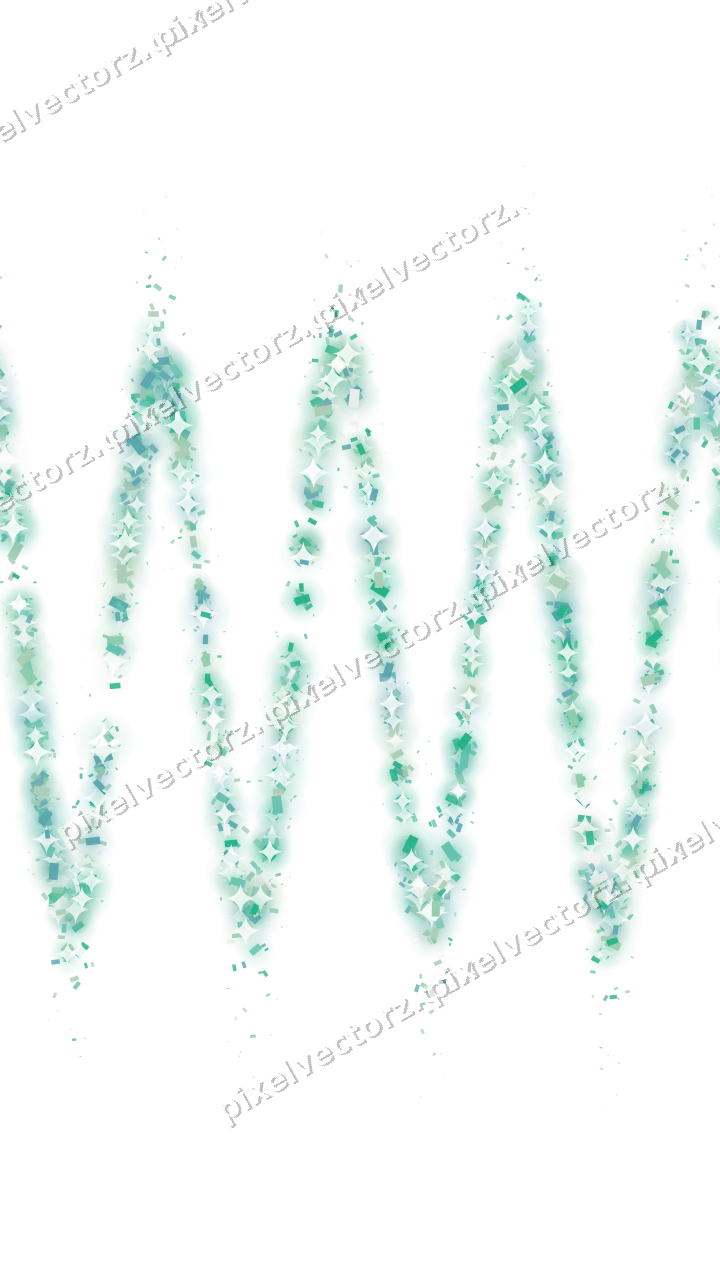 Nahtlose Glitzerwelle aus Konfetti in Grün auf transparentem Grund
