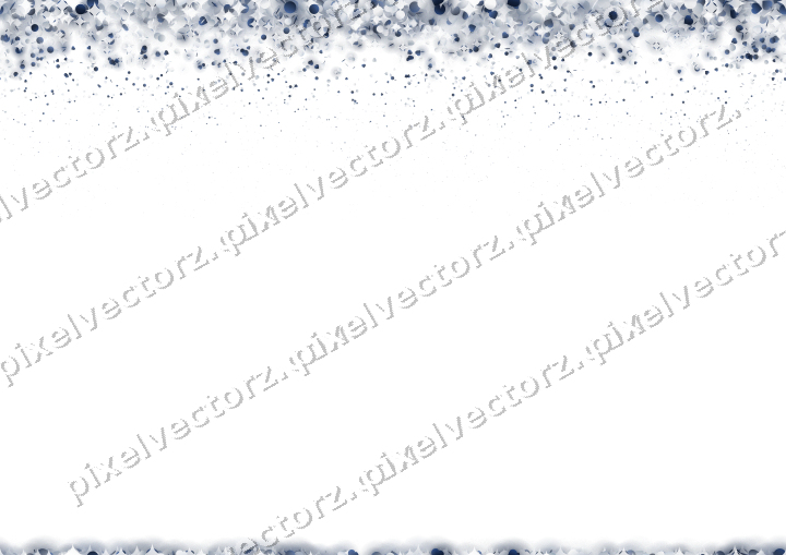 Nahtloser Glitzerregen aus Herzen und Punkten auf transparentem Grund