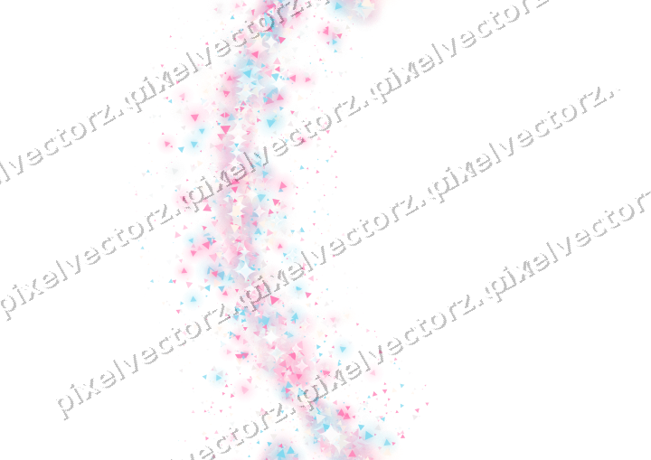 Nahtloser Glitzerbogen aus Dreiecken in Rosa auf transparentem Grund