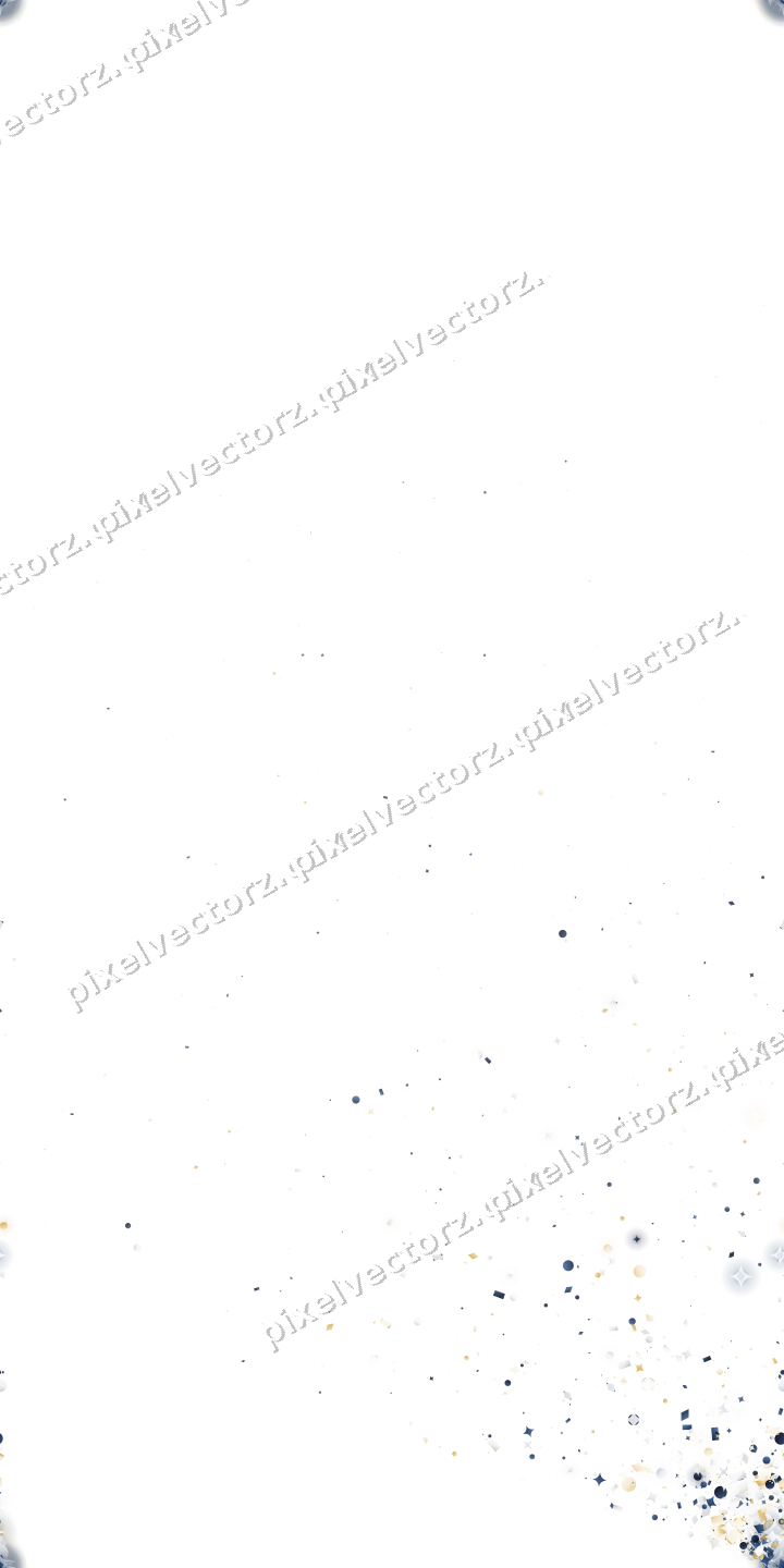 Nahtloser Glitzerfächer aus Funken und Punkten auf transparentem Grund