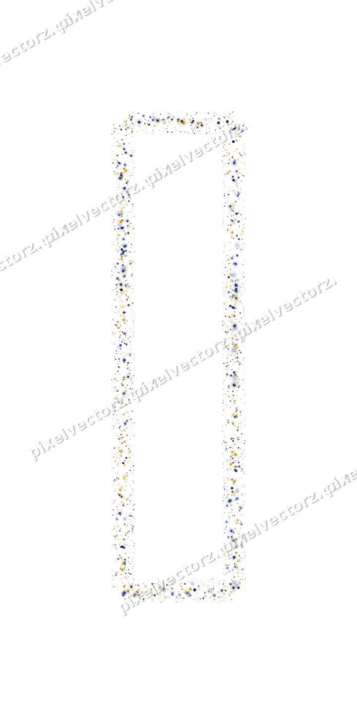 Nahtloser Glitzerrahmen aus Punkten auf transparentem Grund