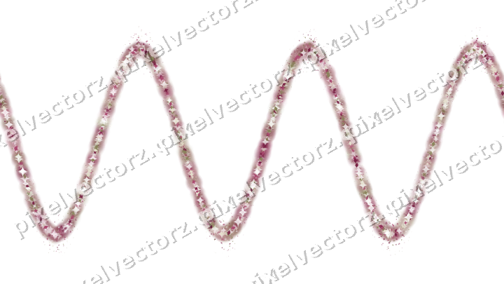 Nahtlose Glitzerwelle aus Funken und Rauten auf transparentem Grund