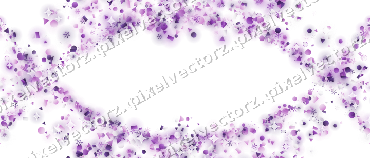 Nahtlose Glitzergirlande in Violett auf transparentem Grund
