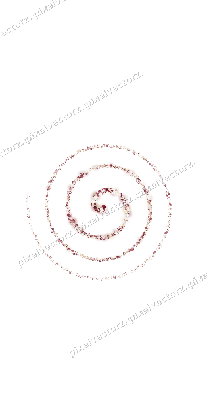 Nahtlose Glitzerspirale in Dunkelrosa und Rot auf transparentem Grund