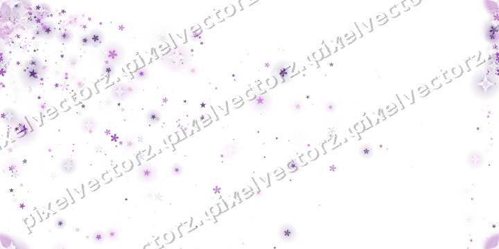 Nahtloser Glitzerfächer aus Sternen und Blüten auf transparentem Grund