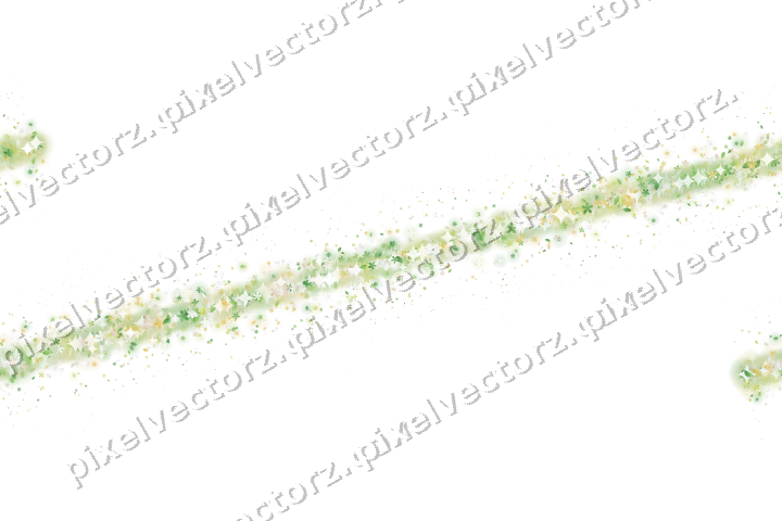 Nahtloses Glitzerband aus Blüten und Tropfen auf transparentem Grund