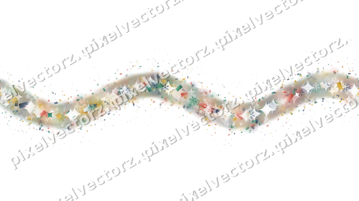 Nahtlose Glitzerwelle in Bernstein und Grün auf transparentem Grund