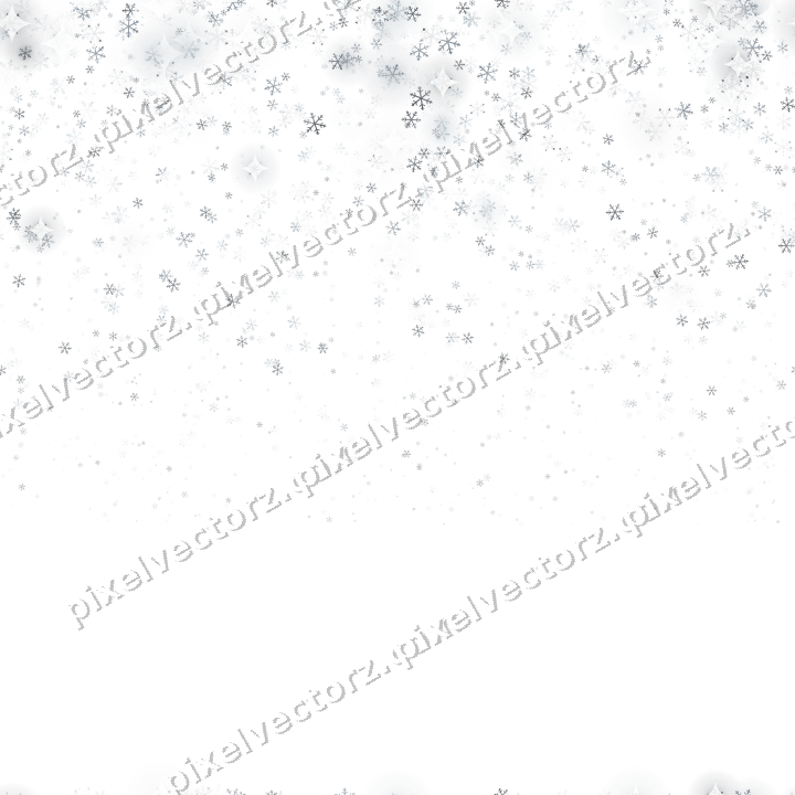 Nahtloser Glitzerregen aus Schneeflocken auf transparentem Grund
