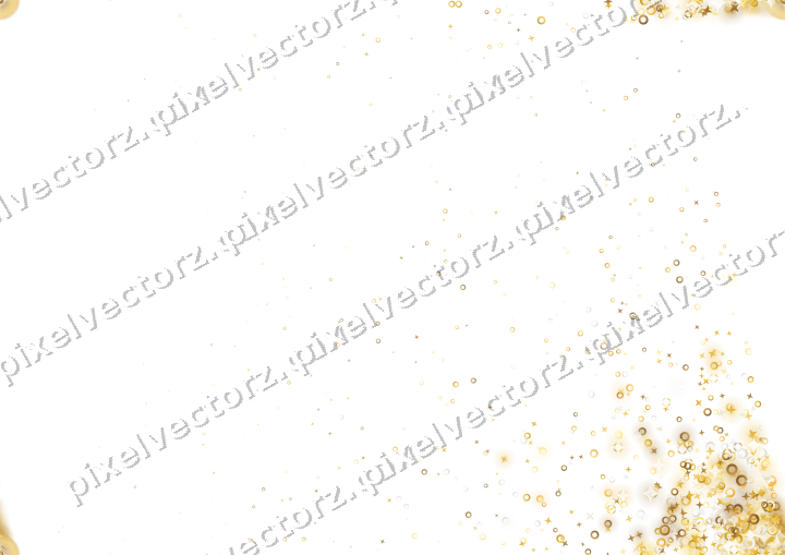 Nahtloser Glitzerfächer aus Sternen und Ringen auf transparentem Grund