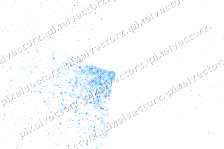 Nahtloser Glitzerfächer in Türkis und Blau auf transparentem Grund