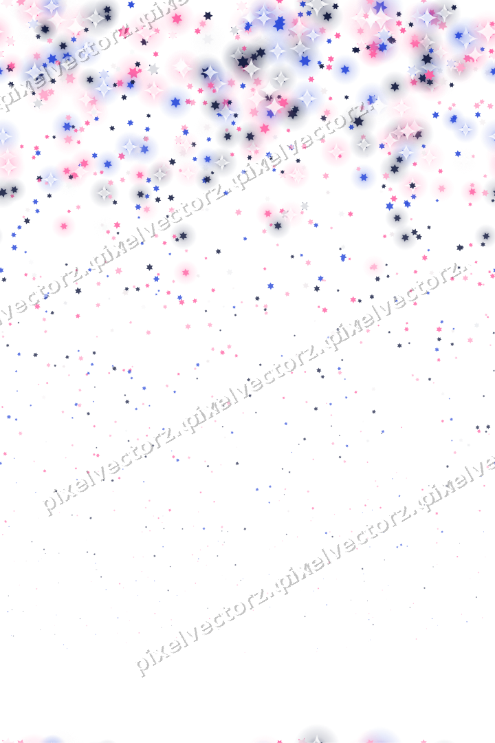 Nahtloser Glitzerregen aus Sternen in Rosa auf transparentem Grund