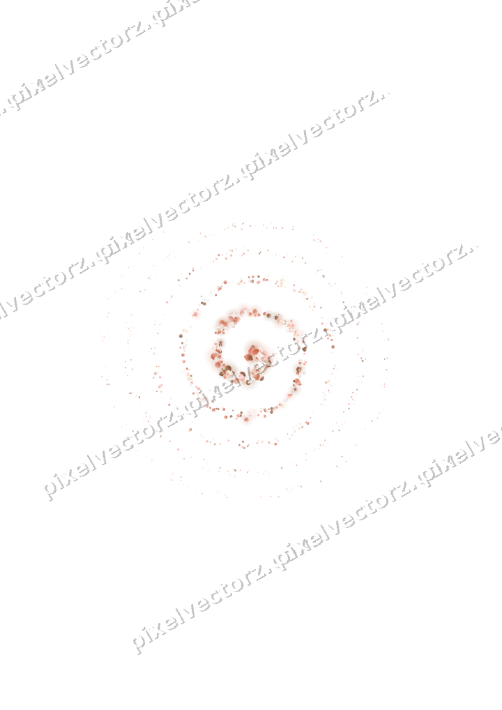 Nahtlose Glitzerspirale aus Sternen und Herzen auf transparentem Grund