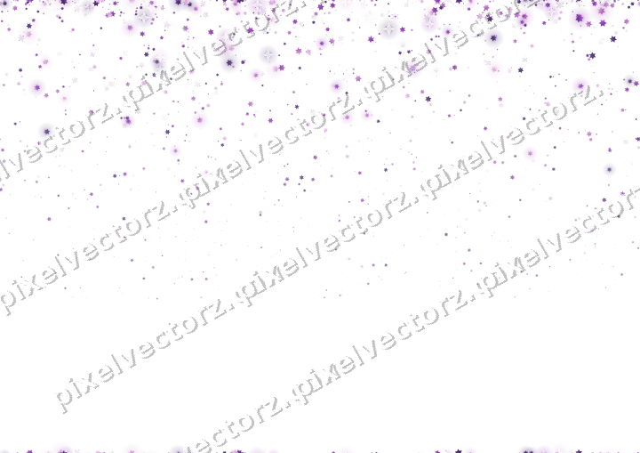 Nahtloser Glitzerregen aus Sternen in Violett auf transparentem Grund
