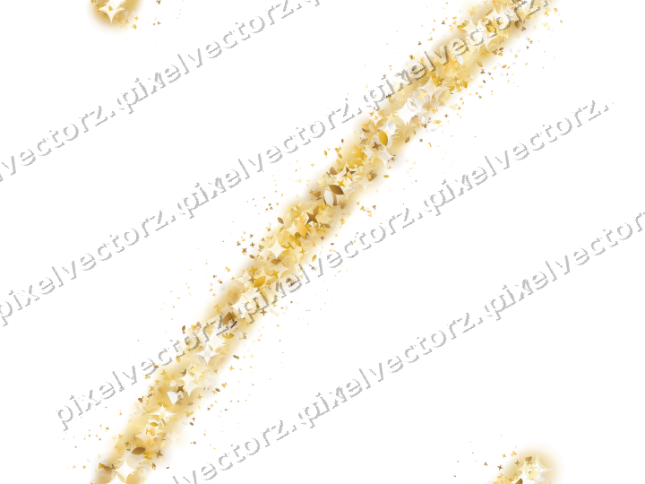 Nahtloser Glitzerbogen aus Sternen und Tropfen auf transparentem Grund