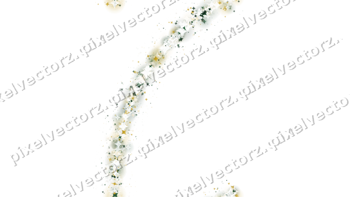Nahtloser Glitzerbogen aus Funken auf transparentem Grund