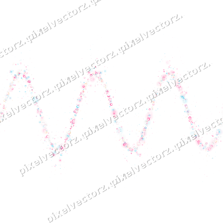 Nahtlose Glitzerwelle aus Sternen und Ringen auf transparentem Grund