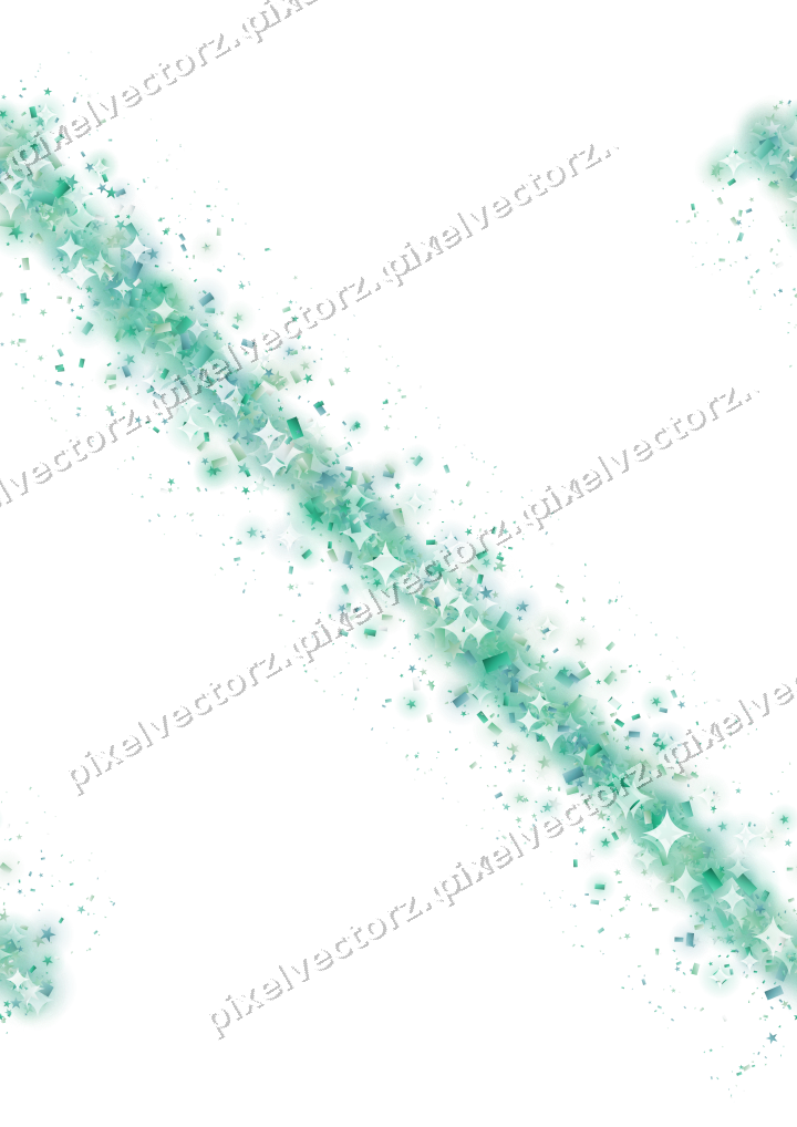 Nahtloses Glitzerband aus Sternen und Konfetti auf transparentem Grund