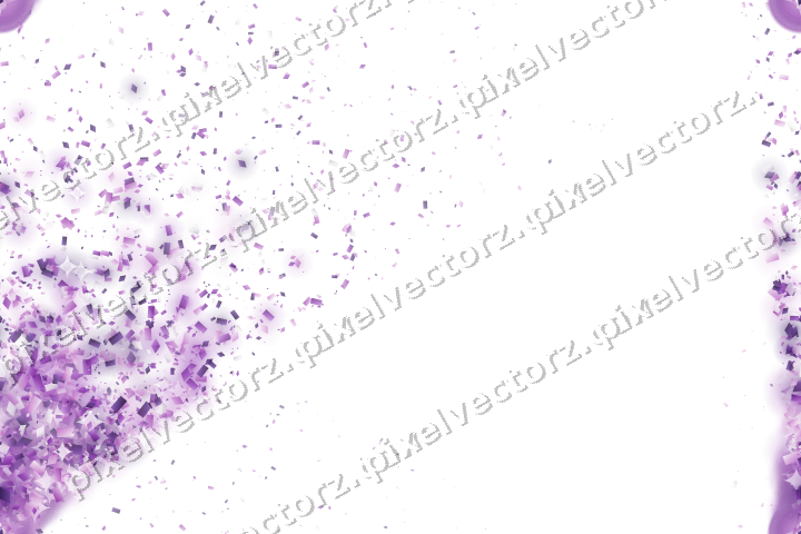Nahtloser Glitzerfächer in Violett auf transparentem Grund