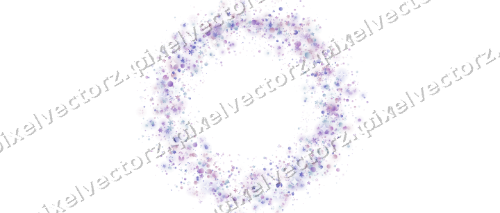 Nahtloser Glitzerkranz in Violett und Blau auf transparentem Grund