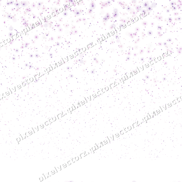 Nahtloser Glitzerregen aus Sternen und Blüten auf transparentem Grund