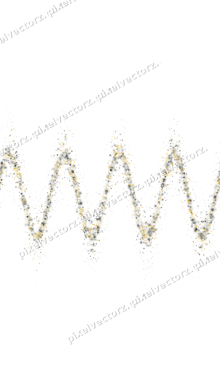 Nahtlose Glitzerwelle in Bernstein und Grau auf transparentem Grund