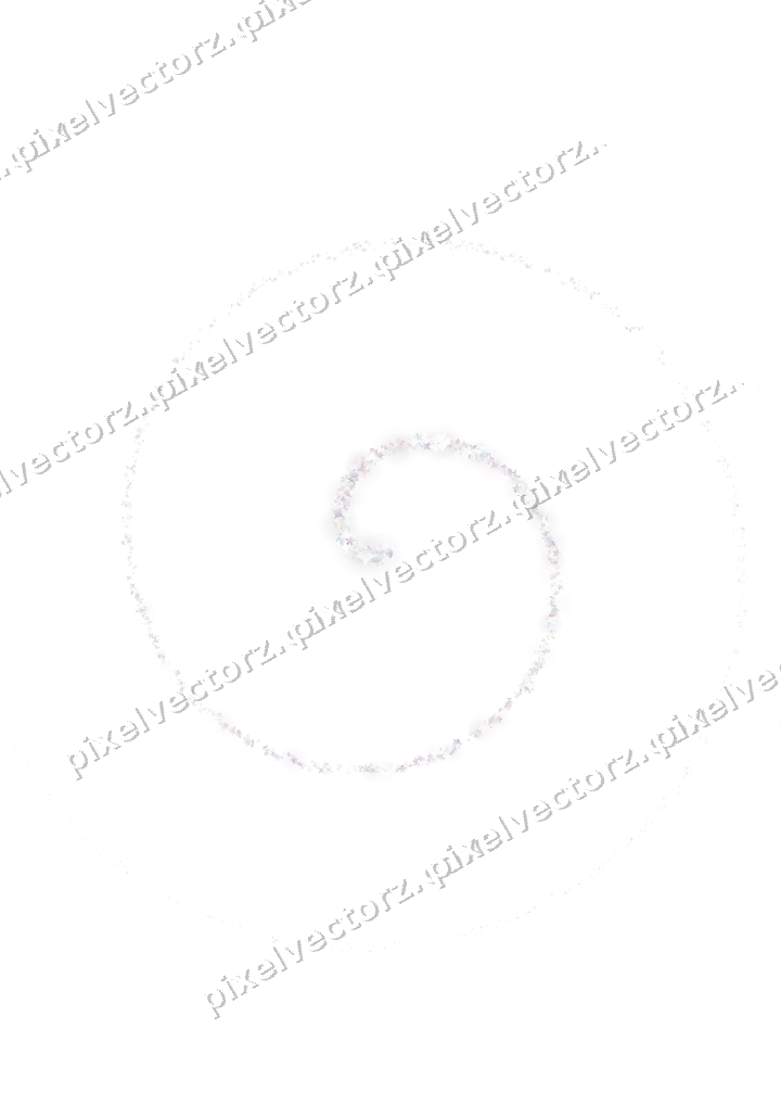 Nahtlose Glitzerspirale aus Funken und Blüten auf transparentem Grund