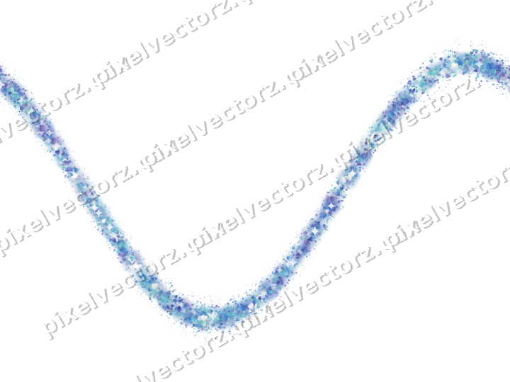 Nahtlose Glitzerwelle aus Sternen und Herzen auf transparentem Grund