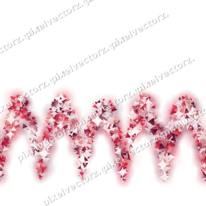 Nahtlose Glitzergirlande aus Dreiecken in Rosa auf transparentem Grund