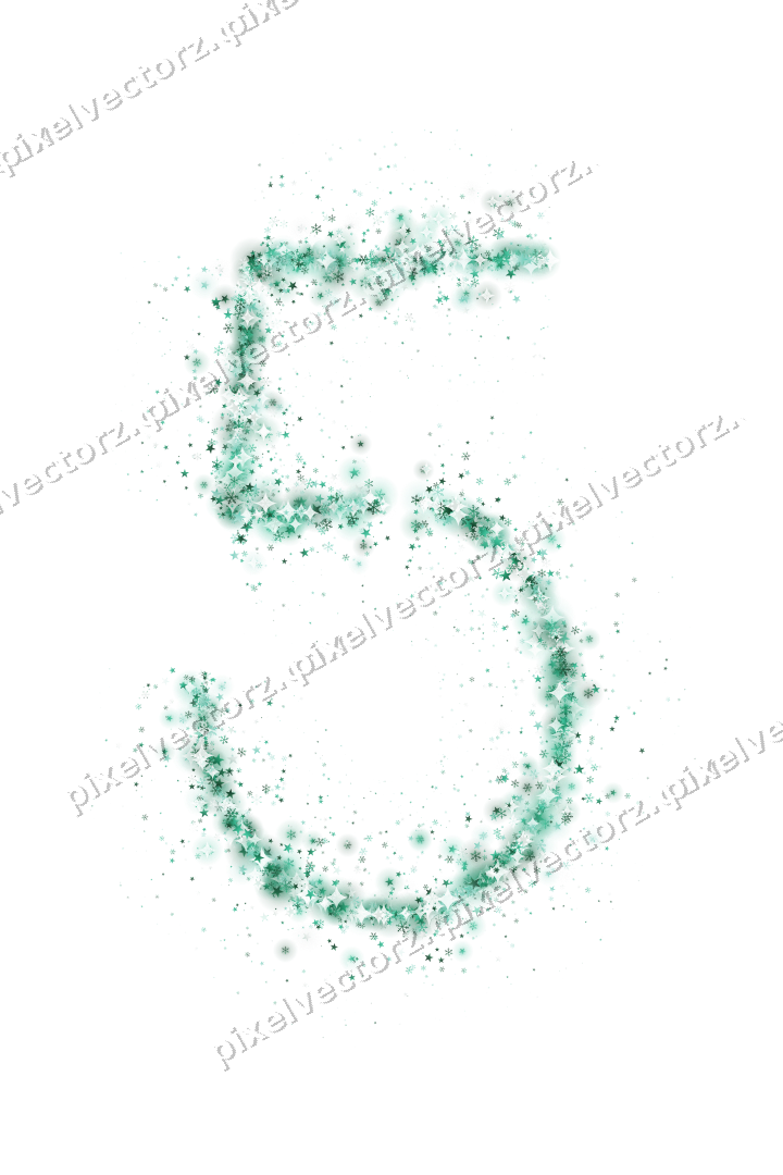 Nahtlose Glitzerzahl 5 auf transparentem Grund