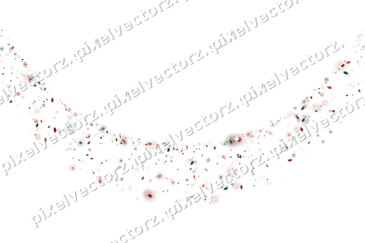Nahtlose Glitzergirlande in Dunkelrot auf transparentem Grund