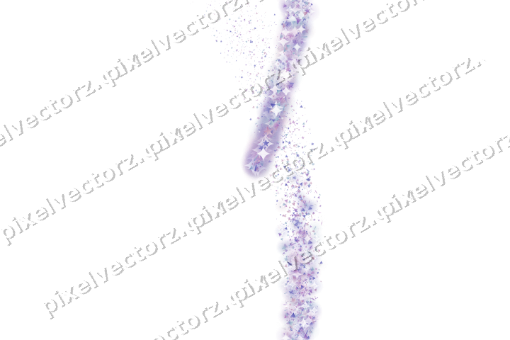 Nahtloser Sternenschweif in Violett und Blau auf transparentem Grund