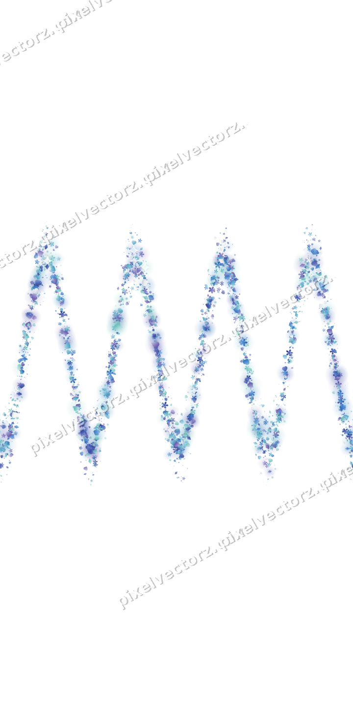 Nahtlose Glitzerwelle aus Herzen und Blüten auf transparentem Grund