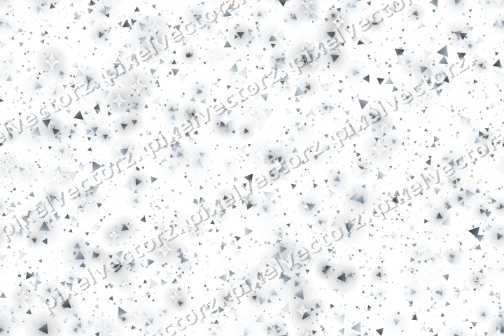 Nahtlose Glitzerstreuung aus Dreiecken auf transparentem Grund