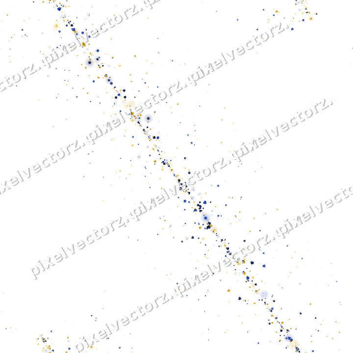 Nahtloses Glitzerband aus Sternen und Herzen auf transparentem Grund