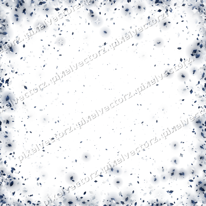 Nahtlose Glitzervignette in Dunkelblau auf transparentem Grund