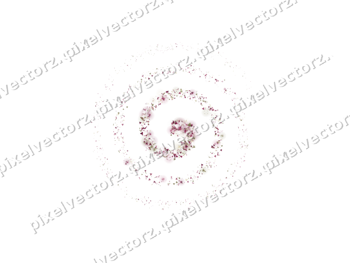 Nahtlose Glitzerspirale in Dunkelrosa und Gelb auf transparentem Grund