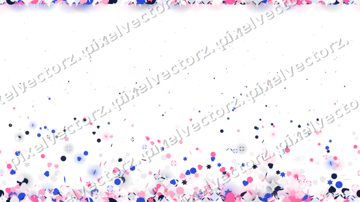 Nahtloser Glitzeraufstieg in Rosa und Blau auf transparentem Grund