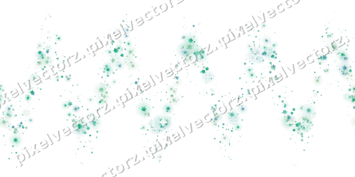 Nahtlose Glitzerwelle aus Sternen in Grün auf transparentem Grund